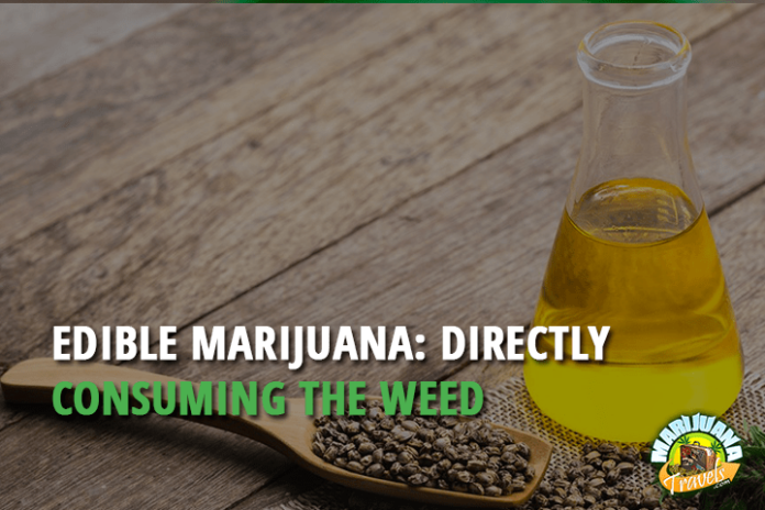 Edible Marijuana Directly Consuming The Weed